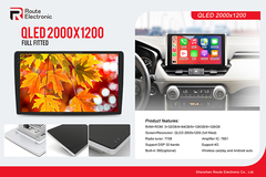 Le stéréo universel de voiture d'Android avec l'écran de QLED 2K soutient le pla carplay sans fil de multimédia de voiture de 4G DSP