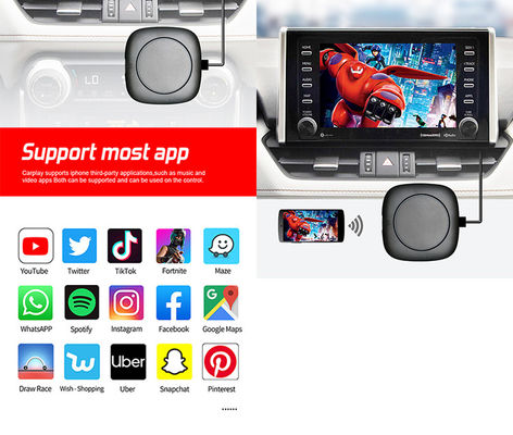 5V entrée de courant Mini USB adaptateur sans fil Carplay pour Android Auto et Apple Carplay